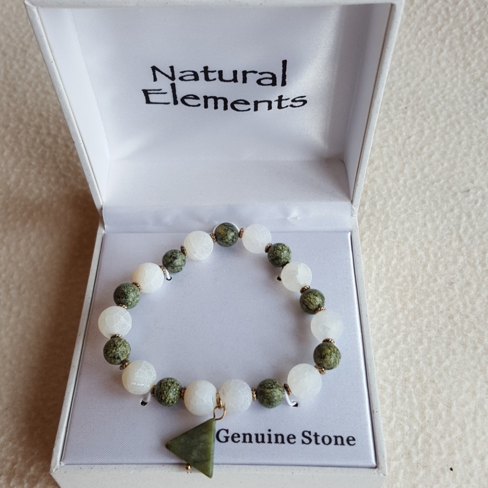 Natural Elements genuine stone bracelet New In Box